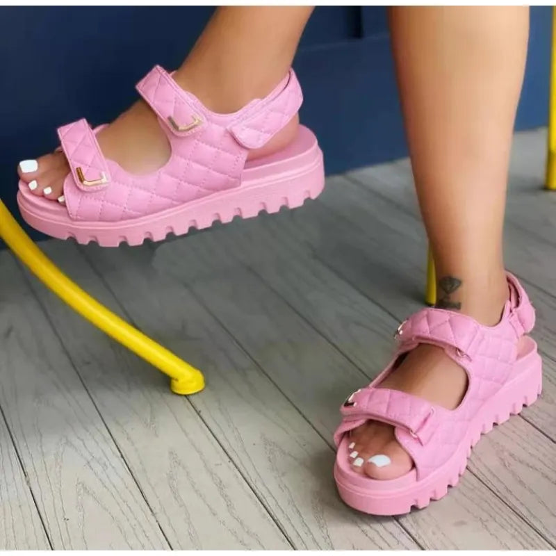 Sandale velcro à semelle épaisse - Chic&Shines
