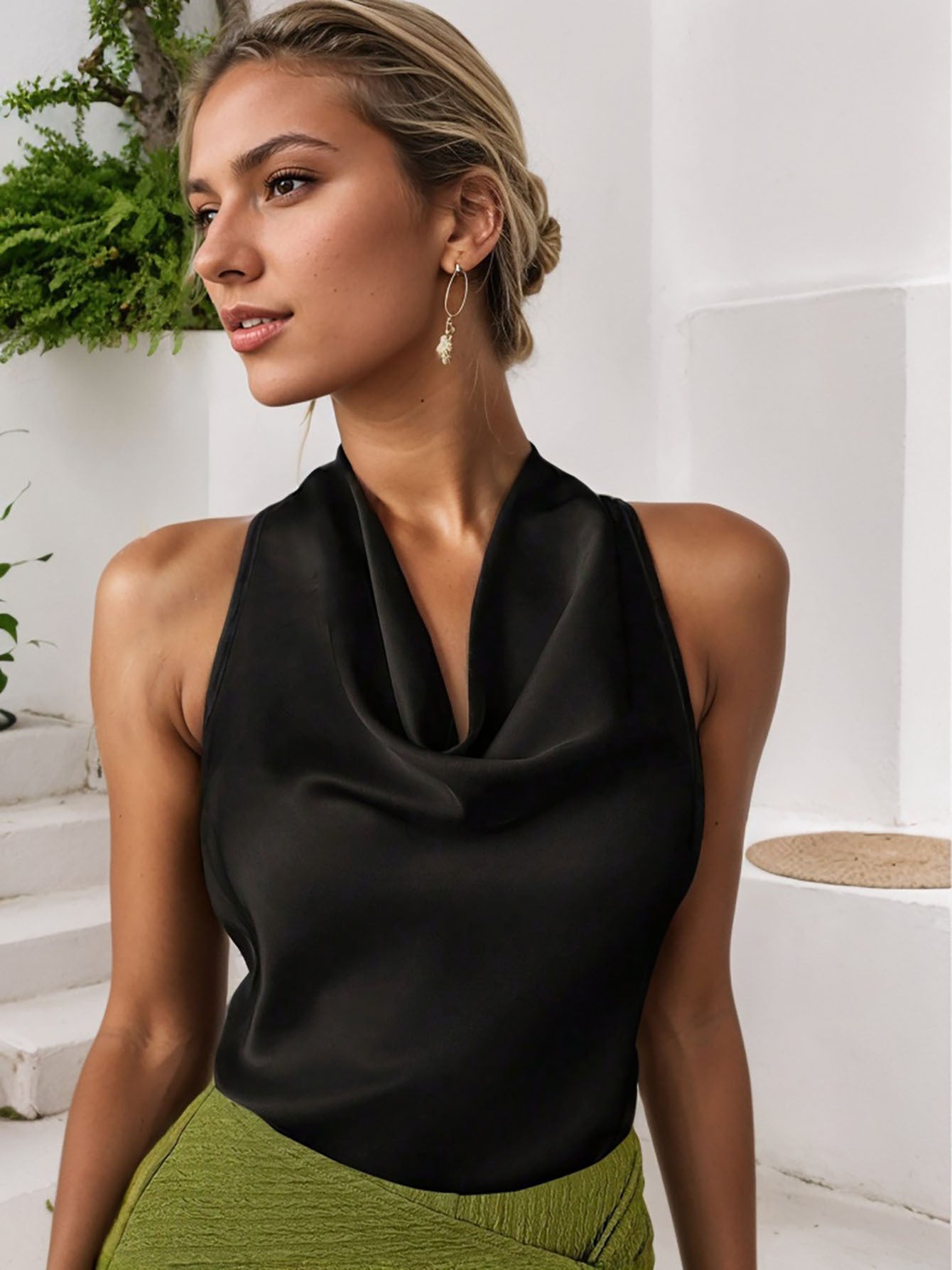 Haut sans manches à col évasé - Chic&Shines