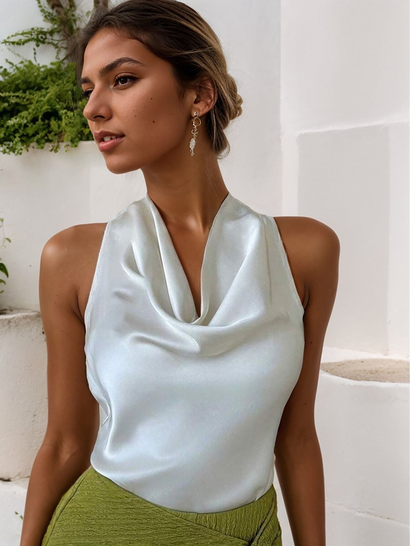 Haut sans manches à col évasé - Chic&Shines