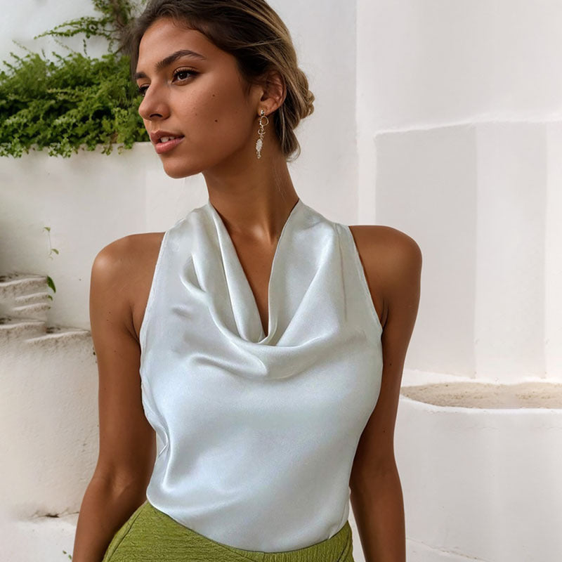 Haut sans manches à col évasé - Chic&Shines