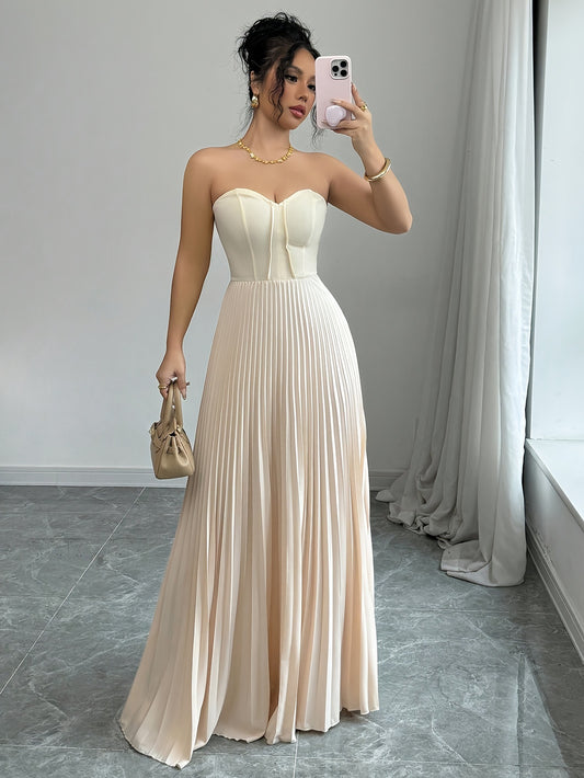 Robe longue bustier taille haute - Chic&Shines