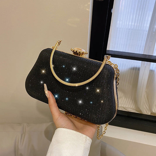 Sac à bandoulière strass avec chaîne - Chic&Shines