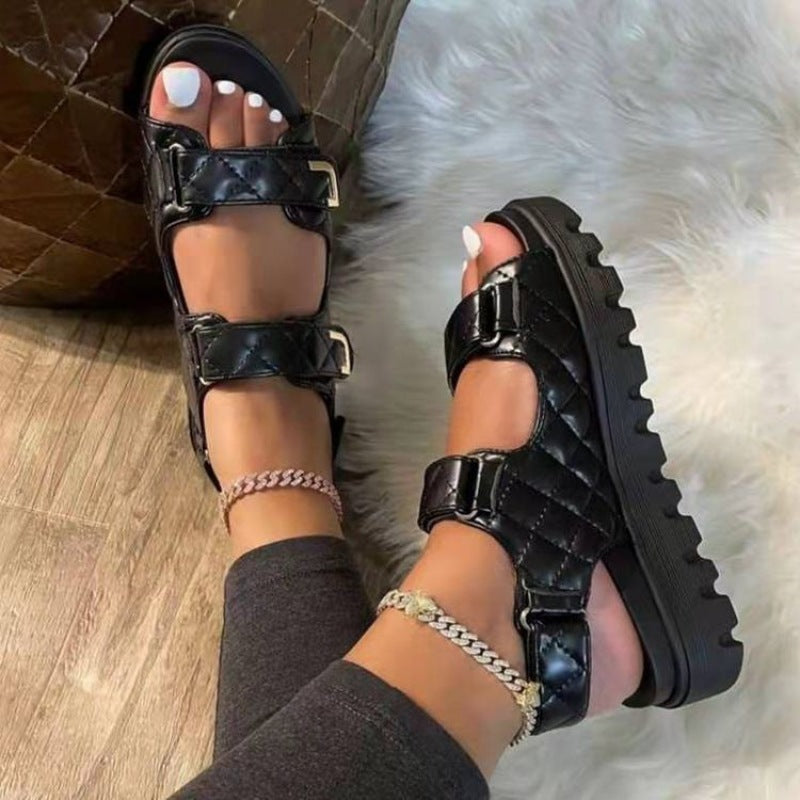 Sandale velcro à semelle épaisse - Chic&Shines