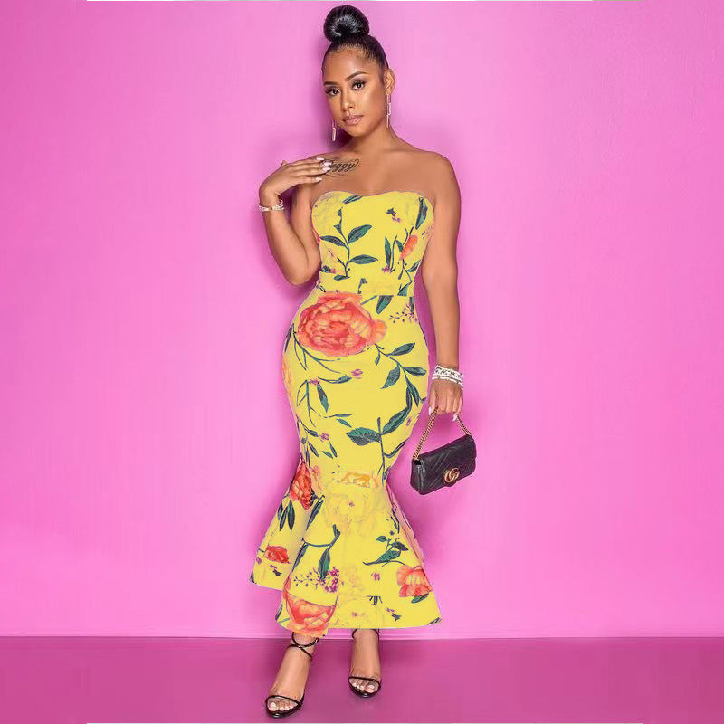 Robe longue décolletée forme Sirène - Chic&Shines