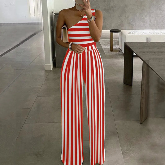 Combinaison Pantalon Une Epaule Sans Manches - Chic&Shines