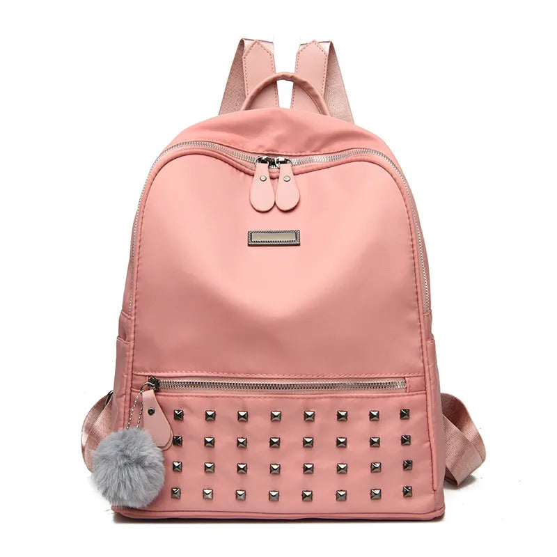 Sac à dos en cuir ciré souple à rivets - Chic&Shines