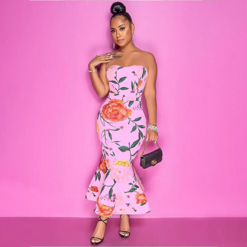 Robe longue décolletée forme Sirène - Chic&Shines