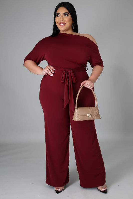 Combinaison pantalon manches court Épaule Inclinée - Chic&Shines