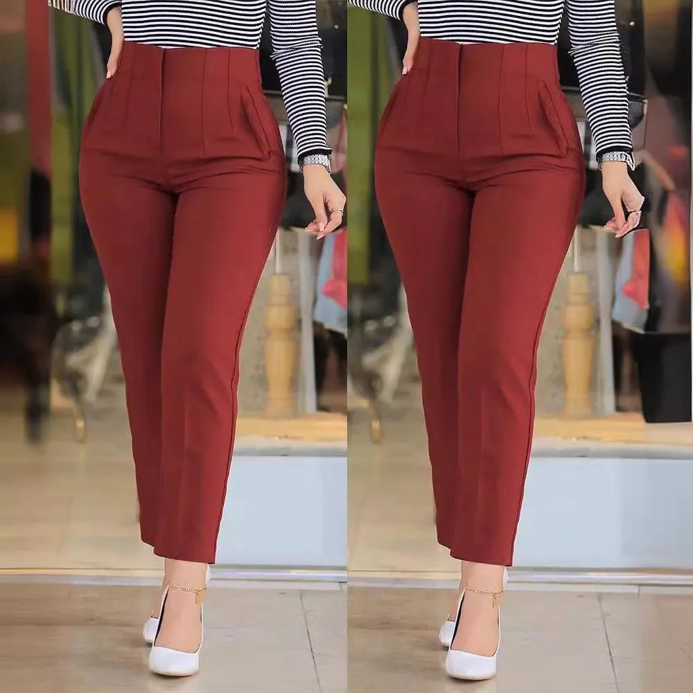 Pantalon taille haute moulant Slim-Fit - Chic&Shines