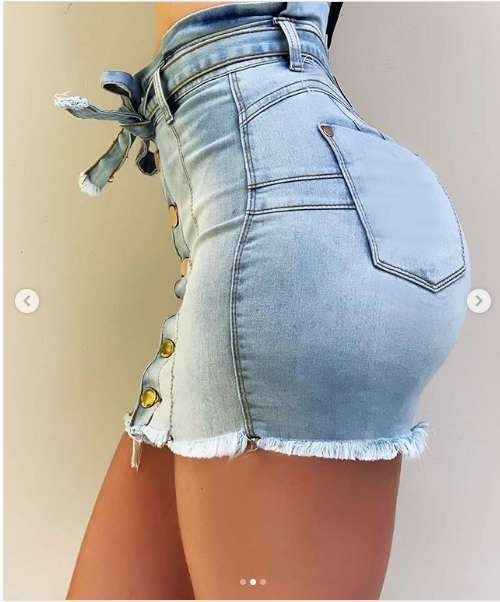 Jupe Jeans Courte Fermeture Bouton - Chic&Shines
