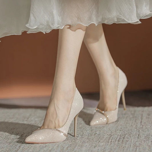 Talons Hauts Bout Pointu brillant - Chic&Shines