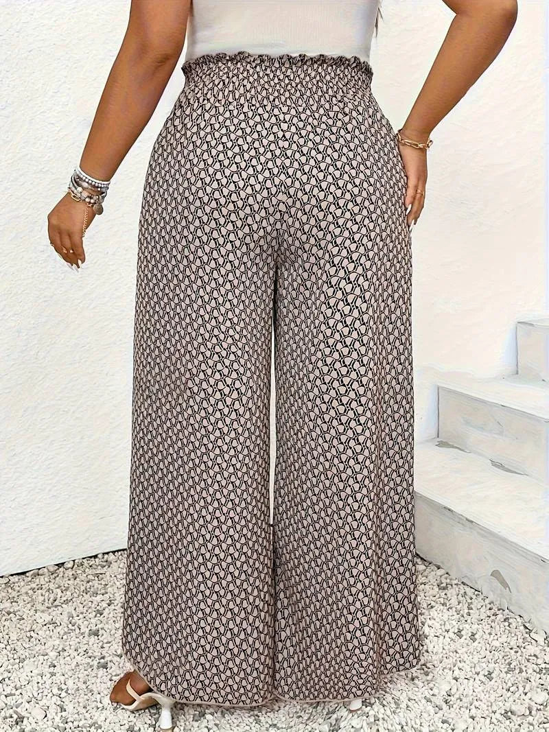 Pantalon taille haute ample fendu - Chic&Shines