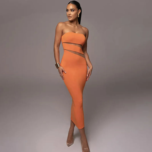 Robe Fourreau Sexy Sans Bretelles - Chic&Shines