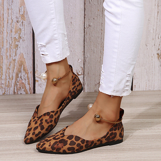 Mocassins Daim cercle cheville Perle - Chic&Shines