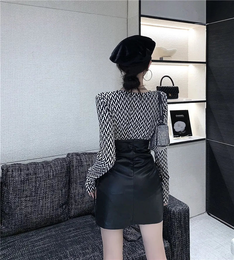 Jupe courte taille haute à lacet - Chic&Shines