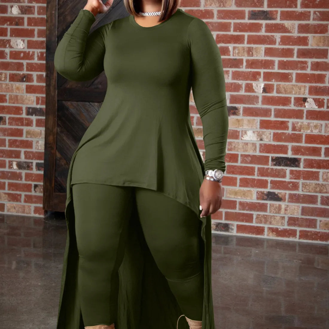 Ensemble haut à manches longues et pantalon - Chic&Shines