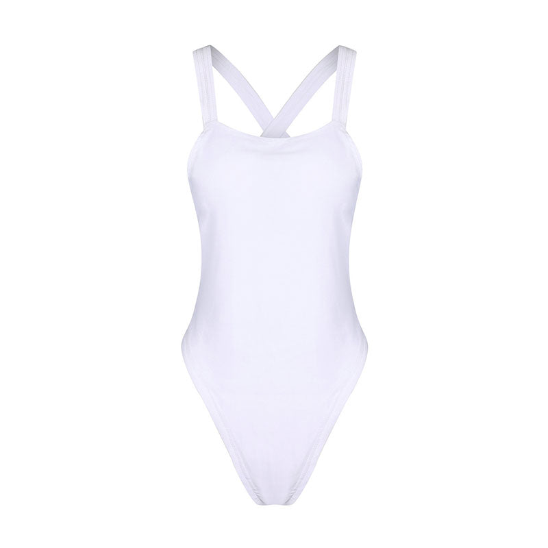Maillot de bain une pièce classique couleur unie - Chic&Shines