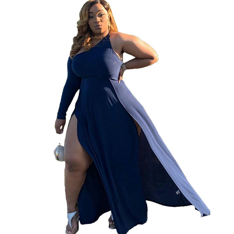 Robe DE Sortie Une Épaule avec Manche - Chic&Shines