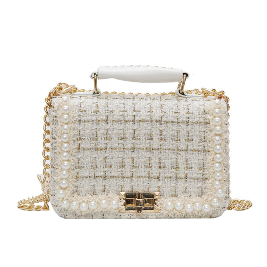 Sac Carré Élégante a Chaîne Décoration Perle - Chic&Shines