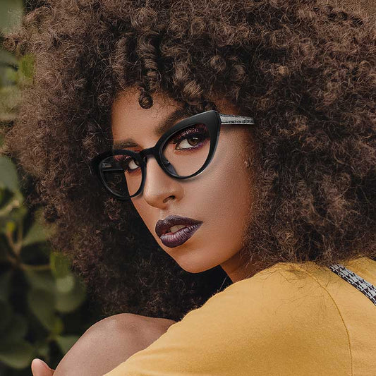 Cat Eye Frame avec lunettes anti-lentilles bleues - Chic&Shines