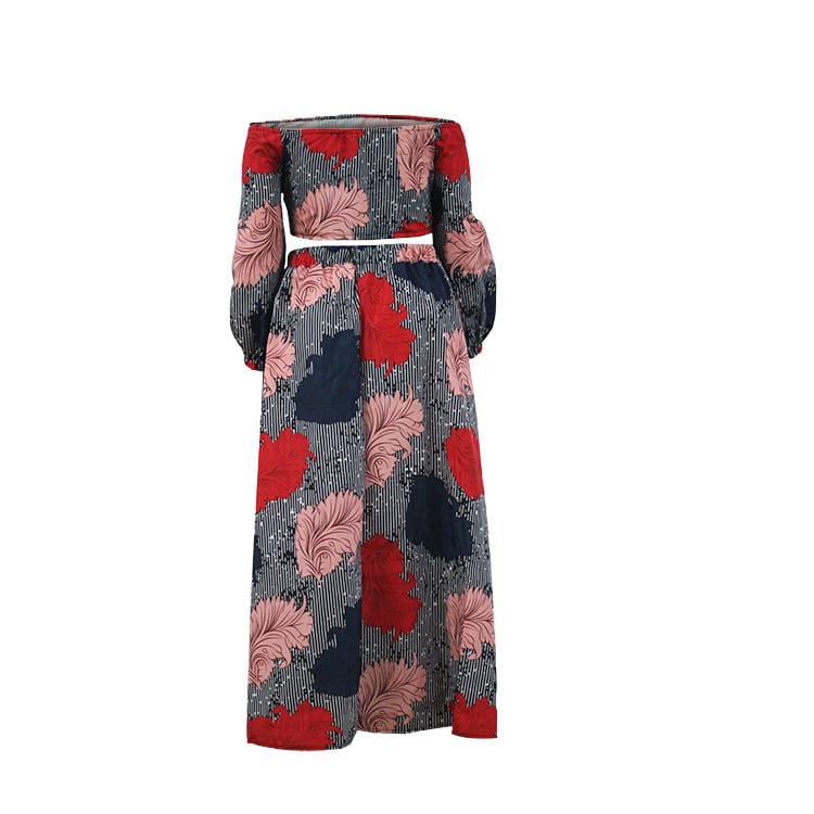 Ensemble haut bustier manches longues et jupe longue - Chic&Shines