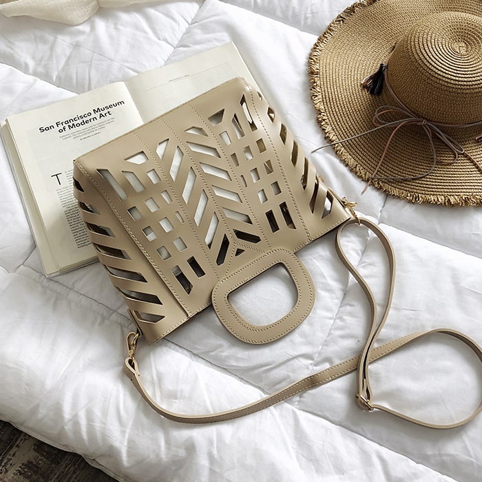 Ensemble sac design découpe avec pochette - Chic&Shines