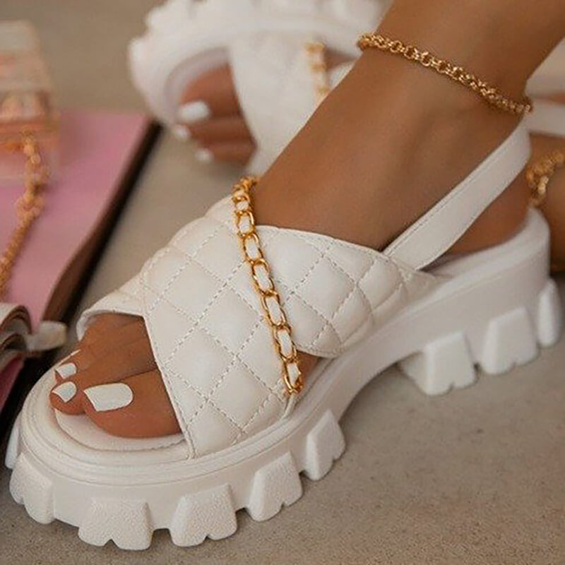 Sandales Grande Taille Diamond Lattice - Chic&Shines