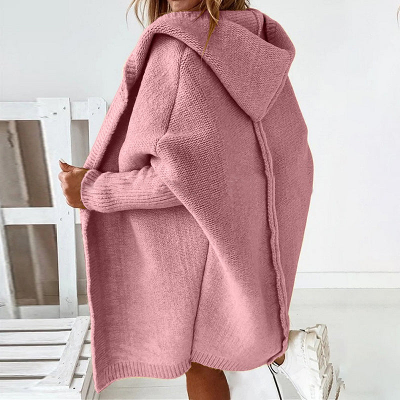 Gilet cardigan ouvert manches longues à capuche - Chic&Shines