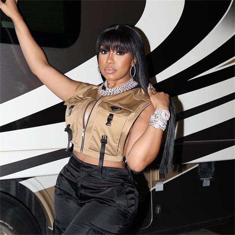 Haut sans manches à poche mode cargo