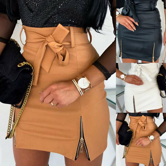 Jupes Serrées Taille Haute Sexy de fermeture à glissière