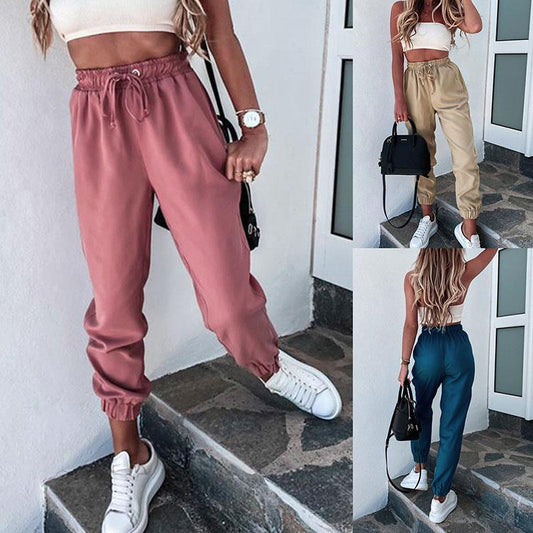 Pantalon de Sport décontracté Cordon de serrage