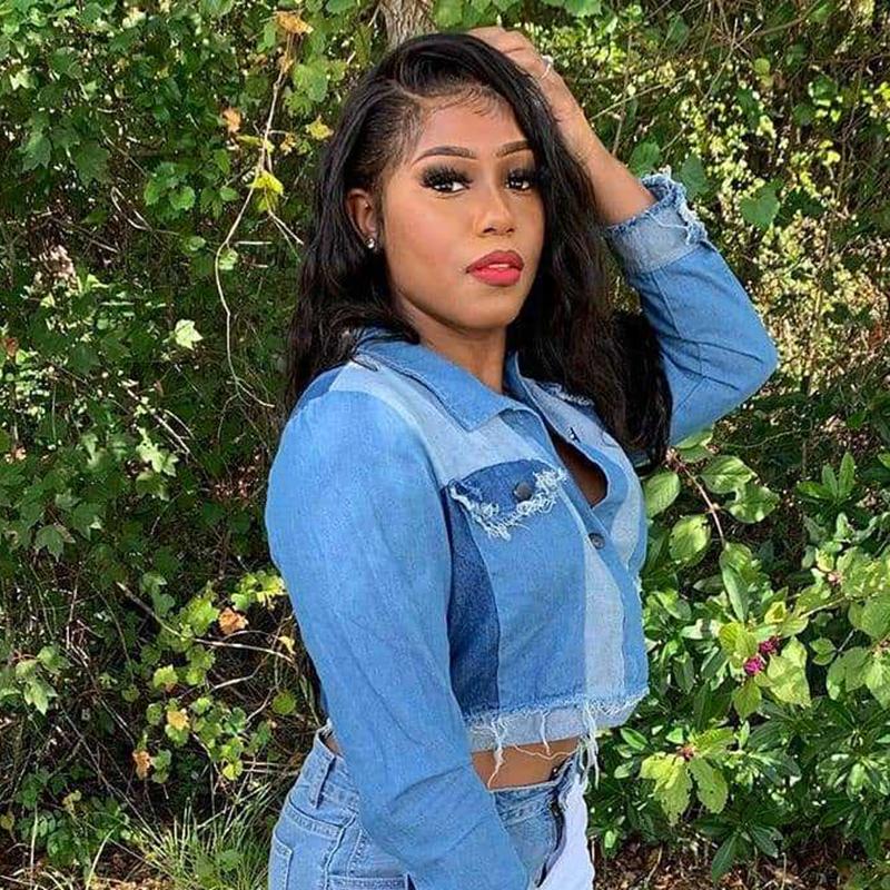 Vestes En Denim Rétro Couleur