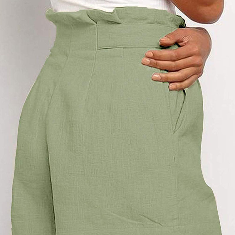 Short court taille haute à bouton avec poches - Chic&Shines