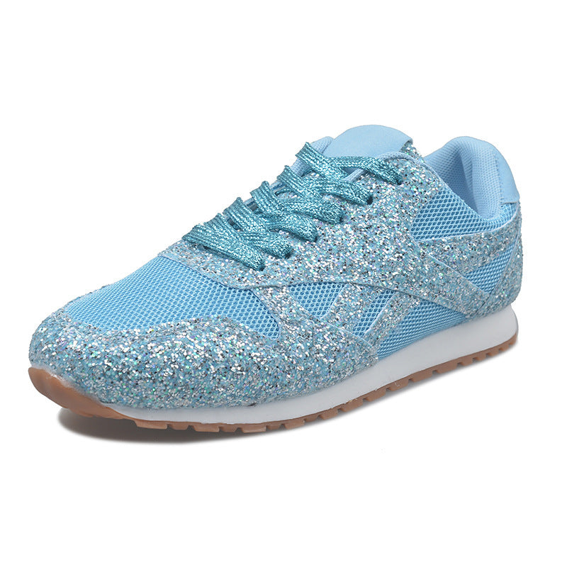 Baskets à plateforme avec paillettes et strass - Chic&Shines