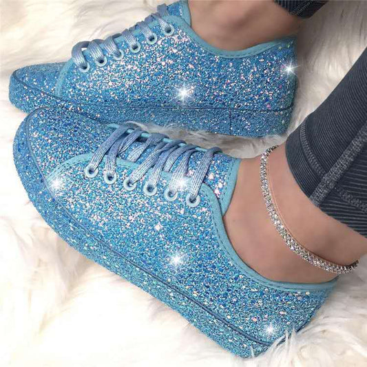 Baskets à lacets créatives à paillettes - Chic&Shines