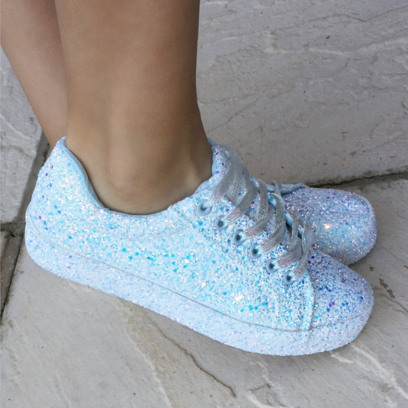 Baskets à lacets créatives à paillettes - Chic&Shines