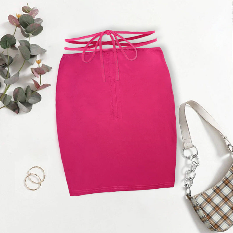 Jupe courte plissée à cordon taille haute - Chic&Shines