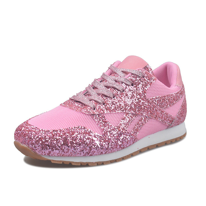 Baskets à plateforme avec paillettes et strass - Chic&Shines