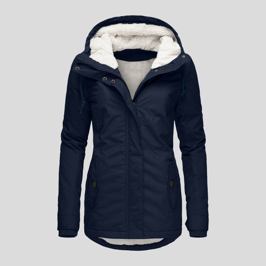 Manteau polaire manches longues à capuche - Chic&Shines