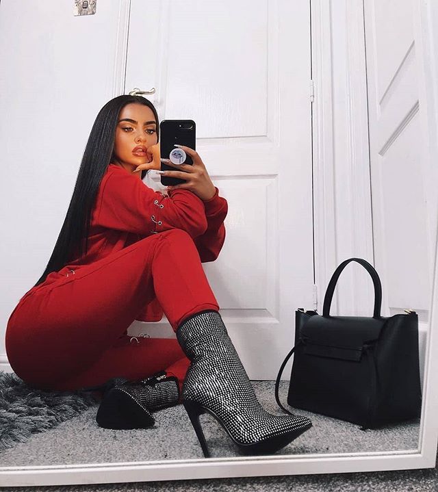 Bottes daim talon haut en strass à fermeture éclair latérale - Chic&Shines