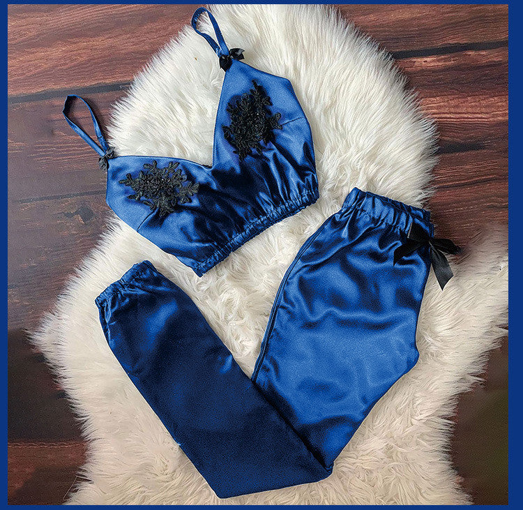 Ensemble pyjamas haut camisole et pantalon en satin - Chic&Shines