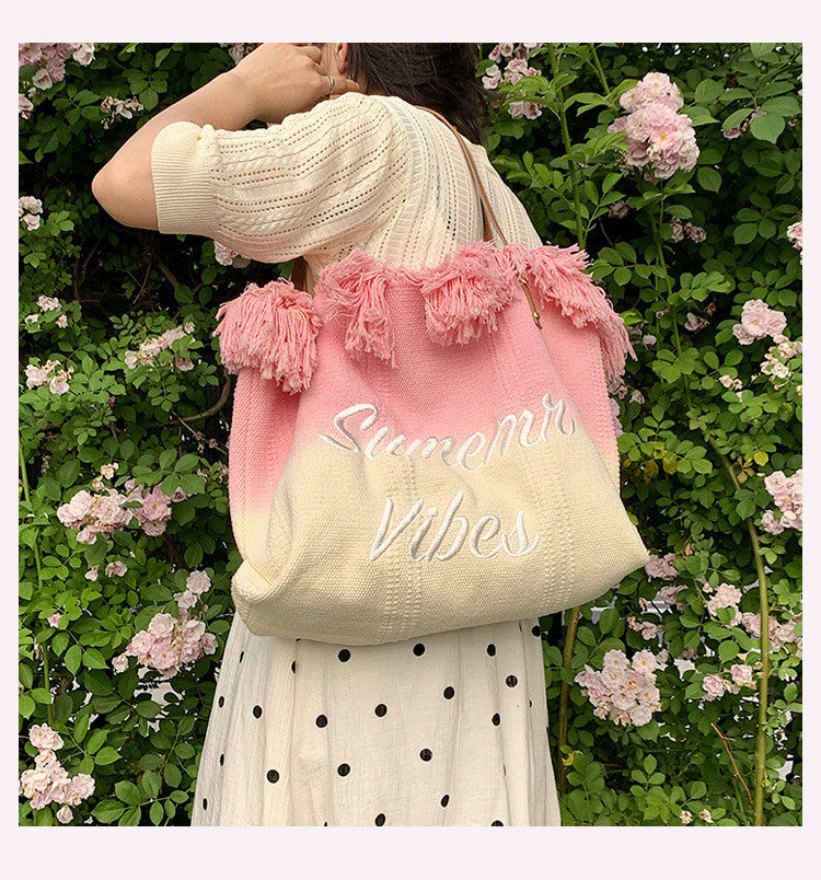 Sac À Bandoulière Lettre Tissée dégradé - Chic&Shines