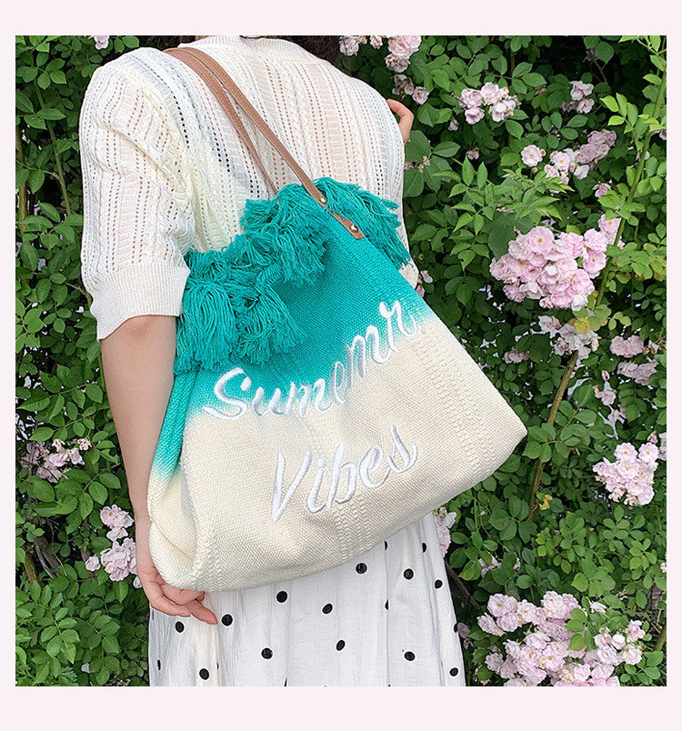 Sac À Bandoulière Lettre Tissée dégradé - Chic&Shines