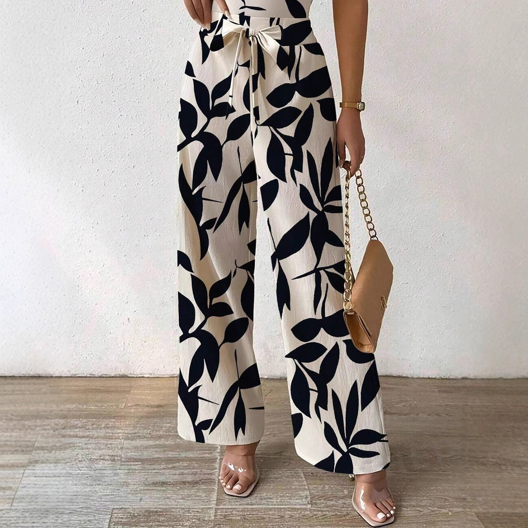Combinaison pantalon à bretelles imprimé - Chic&Shines