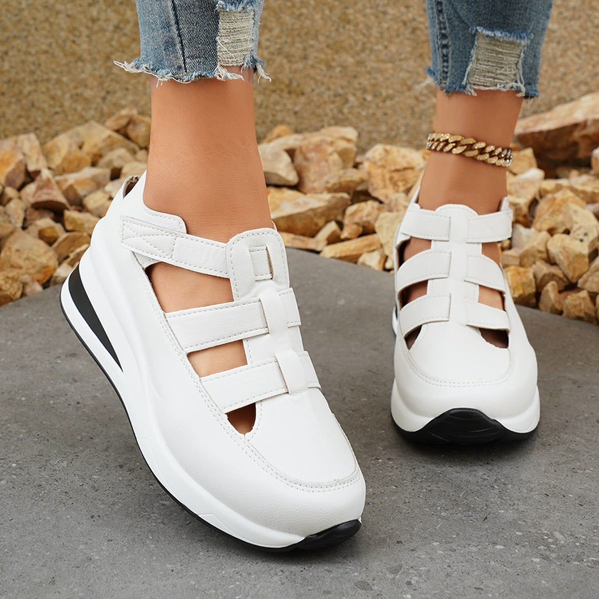 Chaussure à semelles épaisses réhaussantes - Chic&Shines