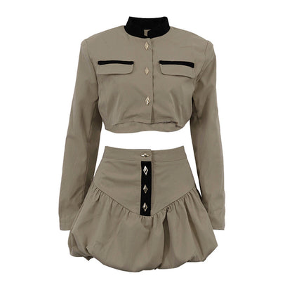 Ensemble chemise manches longues et mini-jupe - Chic&Shines