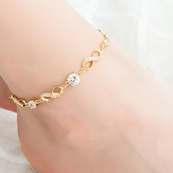 Bracelet de cheville bohème cœur ou diamant