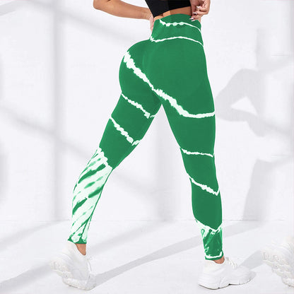 Legging de sport sans coutures tie-dye effet push-up - Chic&Shines