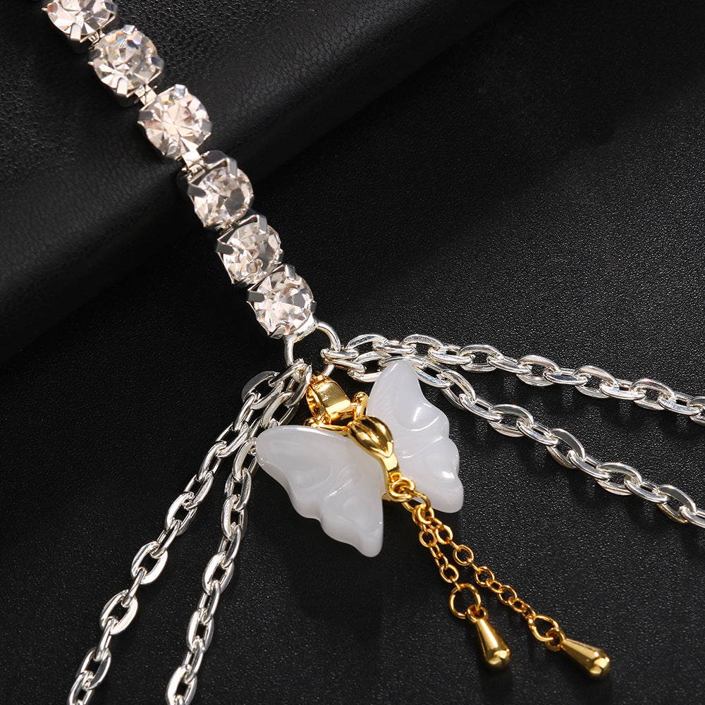 Chaîne de poitrine sexy en strass