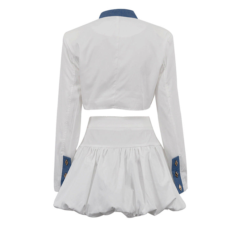Ensemble chemise manches longues et mini-jupe - Chic&Shines